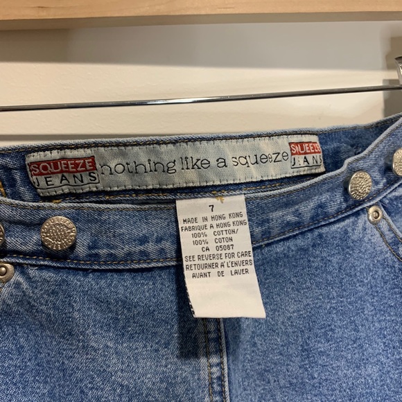 Squeeze Jeans Light Blue Denim Wrap Mini Skirt - Picture 8 of 8